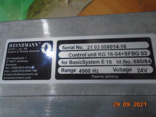 Контроллер, 24V / CONTROLLER Heinzmann KG 16-04+S+SFBG 03 for Basic System E16 АРТ: 680/84